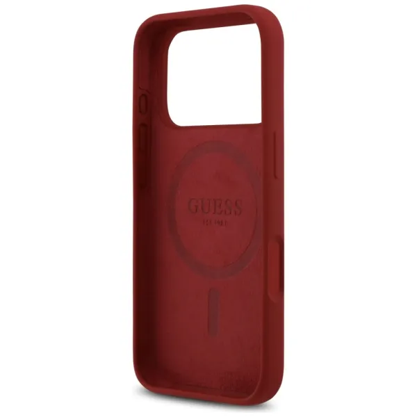 etui guess silicone script metal logo magsafe na iphone 17 pro zdjęcie 7