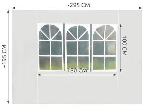 Ścianka boczna do pawilonu biała na Arena.pl