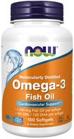 NOW FOODS Omega 3 - DHA 120 mg + EPA 180 mg (100 kaps.)