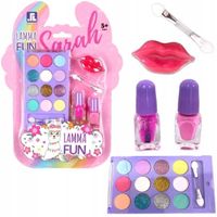 ZESTAW DO MAKIJAŻU Z LAKIERAMI MALOWIDŁA CIENIE