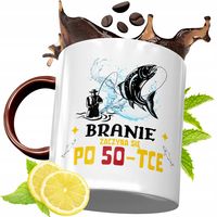 Kubek Bordowy 50 Urodziny Na Urodziny Prezent Z Nadrukiem Ze Zdjęciem