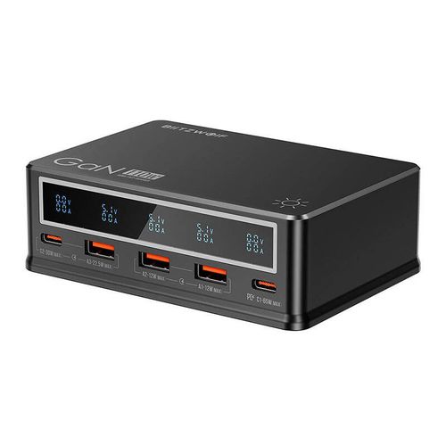 Ładowarka sieciowa Blitzwolf BW-i9 110W PD 3xUSB-A, 2xUSB-C (czarna) na Arena.pl