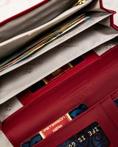 portfel damski skórzany ptn ph27-1-saf-1963 red na Arena.pl