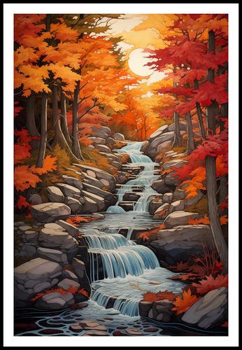 Plakat 61x91,5cm Jesienne Wodospady na Arena.pl