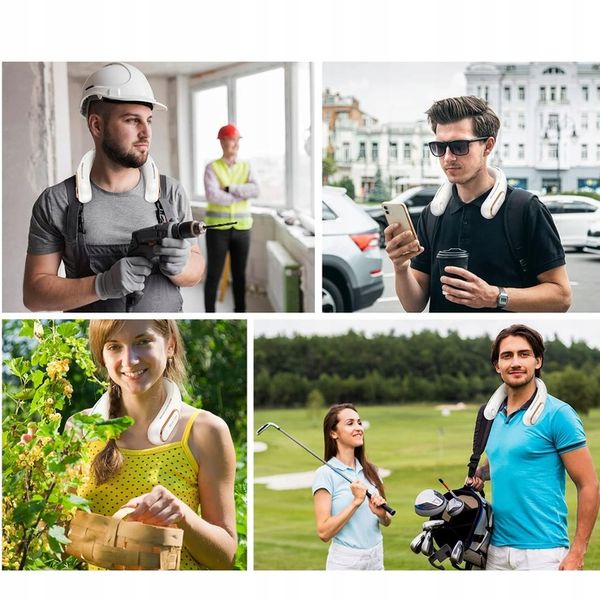 NECK FAN 3000MAH PORTABLE WITH 3 ADJUSTABLE SPEEDS USB FAN zdjęcie 10