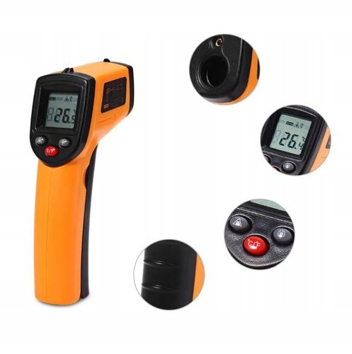 PIROMETR LASEROWY TERMOMETR BEZDOTYKOWY LCD -50 +380°C MIERNIK PODCZERWIEŃ na Arena.pl