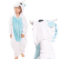 Piżama Dla Dzieci Dziecięca Kigurumi Onesie Jednorożec Niebieski 135-145 cm