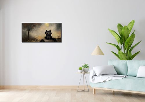 Plakat 91,3x44,5cm Czarny Kot na Arena.pl