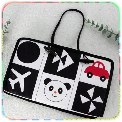 KSIĄŻECZKA KONTRASTOWA DLA NIEMOWLĄT Z Lusterkiem Sensoryczna Składana 0+ na Arena.pl