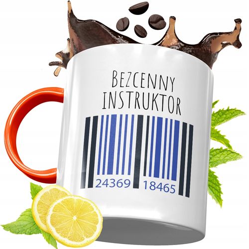 Kubek Pomarańczowy Dla Instruktora Prezent Z Nadrukiem Ze Zdjęciem na Arena.pl
