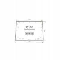 Szyba tylna górna Renault kabina TX,TS,TZ, Temis, 842, 7700062092