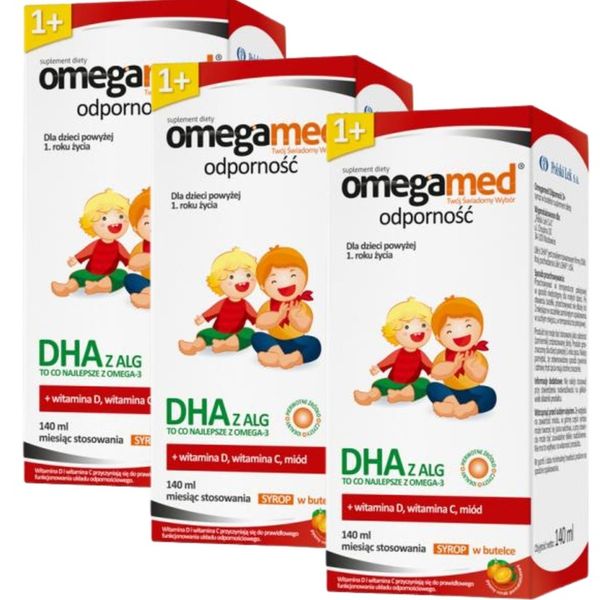 Omegamed Odporność 1+ Syrop dla dzieci 140ml zdjęcie 4