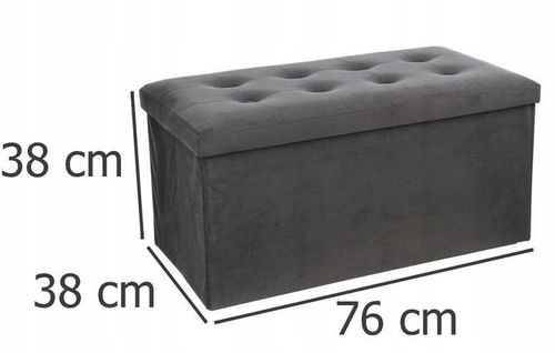 PUFA DUŻA SZARA PIKOWANA ZE SCHOWKIEM PUF OTWIERANY SIEDZISKO 2w1 na Arena.pl