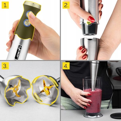 Blender ręczny wielofunkcyjny 8w1 Yoer +Tytanowe ostrza 1500W +14 na Arena.pl