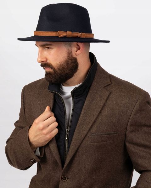 KAPELUSZ PANAMA fedora elegancki filcowy zdjęcie 6