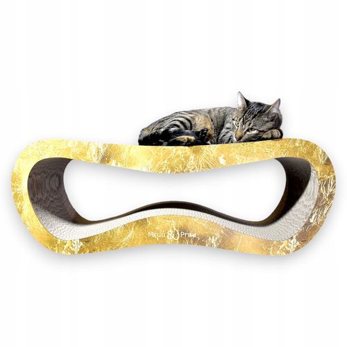 Drapak dla kota LEON | złoty | 78x28x24 cm | MruuPruu na Arena.pl