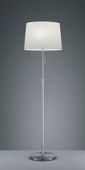 Podłogowa lampa abażurowa Lyon 409100307 nikiel biała