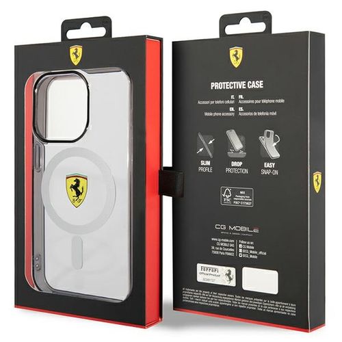 Etui Ferrari do iPhone 14 Pro Max, Przezroczysty MagSafe na Arena.pl