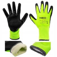 NEO TOOLS 12x Rękawice robocze ocieplane, nylon, rozmiar 9, 97-613-9