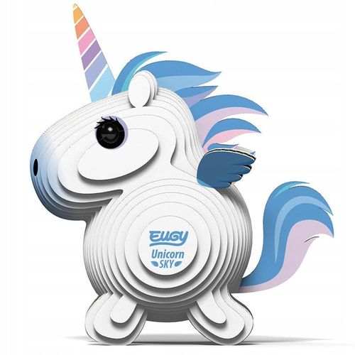 JEDNOROŻEC Błękitny Układanka Puzzle 3D EUGY na Arena.pl