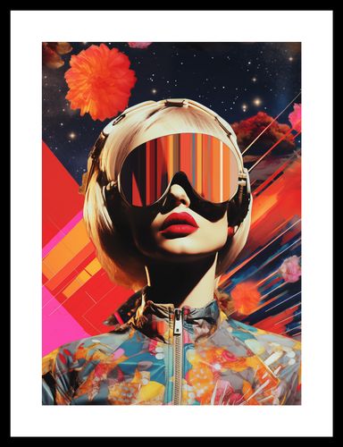 Plakat 25x35cm Retrofuturystyczna Muza na Arena.pl