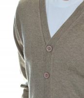 Sweter męski rozpinany kardigan na guziki w szpic wełniany z wełny XXL 2XL