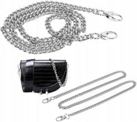 Pasek Torby Torebki Łańcuch Długi Srebrny Masywny