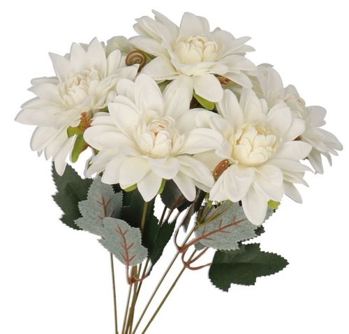 DALIA W BUKIECIE SZTUCZNE KWIATY JAK ŻYWE 42 CM DUŻY BUKIET GĘSTY na Arena.pl