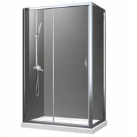 Kabina Prysznicowa Transparentna Przesuwna 100 X 70 + Brodzik 14 + Syfon