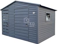 Schowek domek ogrodowy 2,2x2m wiata 0,8m drzwi w wiacie drzwi okno TKD361