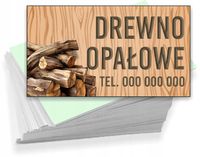 Wizytówki firmowe REKLAMOWE Foliowane 1000 szt DREWNO OPAŁOWE