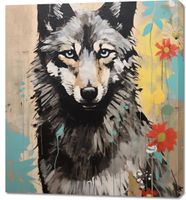 Obraz 90x100cm Przenikliwość Wilczej Natury