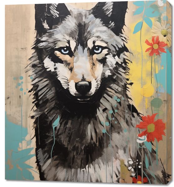 Obraz 90x100cm Przenikliwość Wilczej Natury zdjęcie 1