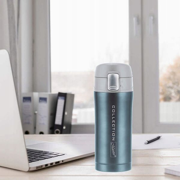 TERMOS KUBEK TERMICZNY BIDON STALOWY 320 ml BLUE zdjęcie 9