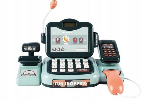 KASA FISKALNA SKLEPOWA INTERAKTYWNA SKANER WYŚWIETLACZ LCD DZWIĘK AKCESORIA na Arena.pl