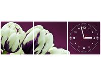 30 90CM OBRAZ 3 ELEM FIOLETOWE TULIPANY ŚCIENNY PŁOTNO DRUK