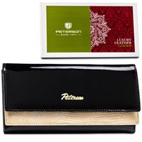 portfel damski ptn lj-421028-0643 black-gold