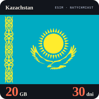 Karta eSIM Internet Kazachstan 20 GB na 30 dni - bez rejestracji