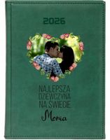 STYLOWY PREZENT DLA DZIEWCZYNY personalizowany kalendarz A4 2026 KSIĄŻKOWY