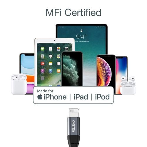kabel przewód do iphone usb-c - lightning 480mb/s 3a 1.2m - czarny na Arena.pl