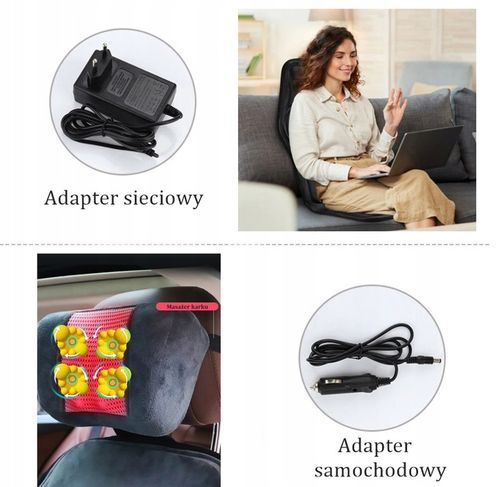 Mata masująca do masażu masażer Shiatsu grzanie do domu i samochodu Gateway na Arena.pl