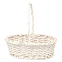 KOSZYK WIELKANOCNY NA ŚWIĘCONKĘ 29cm KOSZYK WIKLINOWY BIAŁY