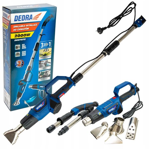 DEDRA OPALARKA PALNIK WYPALARKA DO CHWASTÓW 2000W 3W1 CHWASTOWNIK 3w1 zdjęcie 1