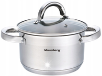 GARNEK STALOWY 9,5L KLAUSBERG indukcja z pokrywą