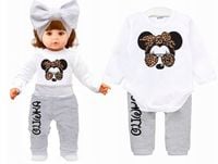 KOMPLET BODY SPODNIE Myszka Minnie IMIĘ r. 92
