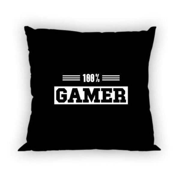 Poszewka bawełniana 40x40 Game czarna zdjęcie 3