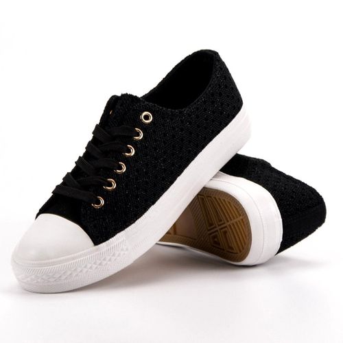 Czarne Tekstylne Trampki r.40 na Arena.pl
