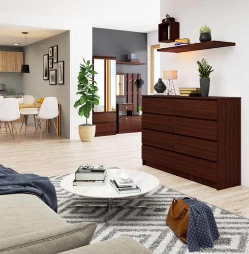 KOMODA K 140 cm 8 SZUFLAD WENGE na Arena.pl