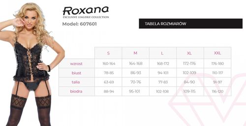 Gorset i stringi 6077 black XL na Arena.pl