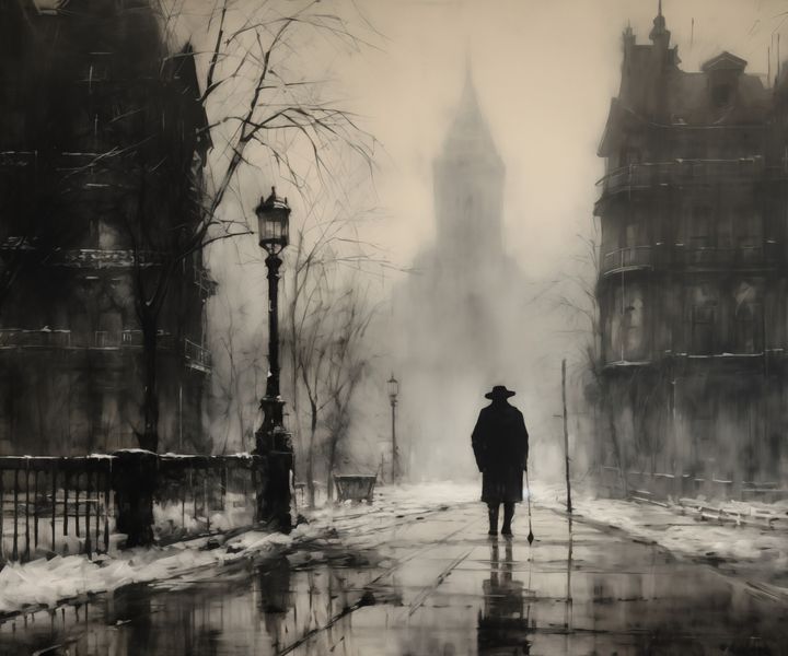 Plakat 60x50cm Mgła nad Londynem zdjęcie 1